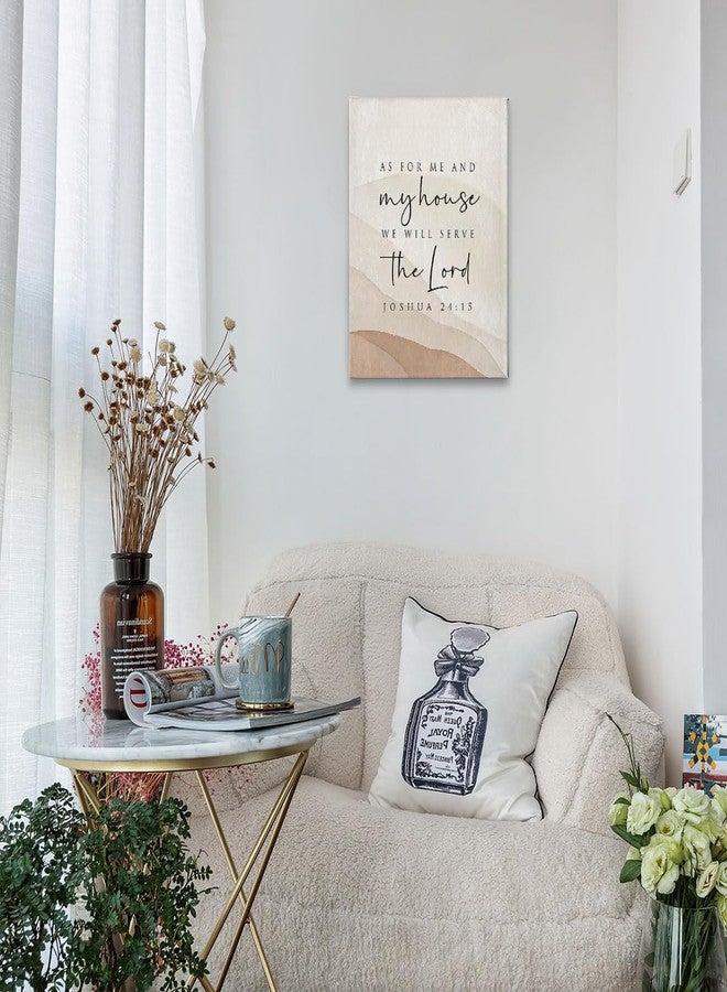 PHAMTE As For Me And My House We Will Serve The Lord Wall Art, Modern Christian Bible Verse Joshua 24:15 Print Framed Canvas Painting Artwork For Home Bedroom Living Room Office Decor(11x14 Inch) - Image 2