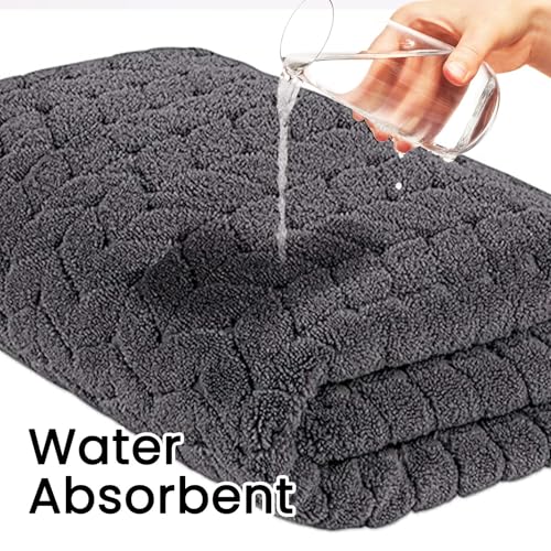 MAXOSHINE Microfiber Towels for Bath Large Size-Super Soft Coral Fleece Bathing Towel with Hook Quick Dry Super Absorbent-Bath Towel for Men and Women-70x140 cm 350 GSM (Grey/Pink, Pack of 2) - Image 4