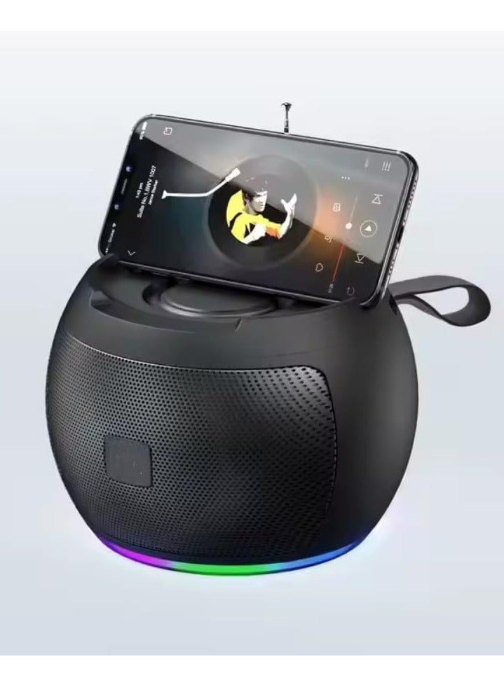 Portable Bluetooth Loud Speaker with Solar LED Light – Model HR-216S, USB, TF & AUX Support, 1200mAh Battery - Image 3