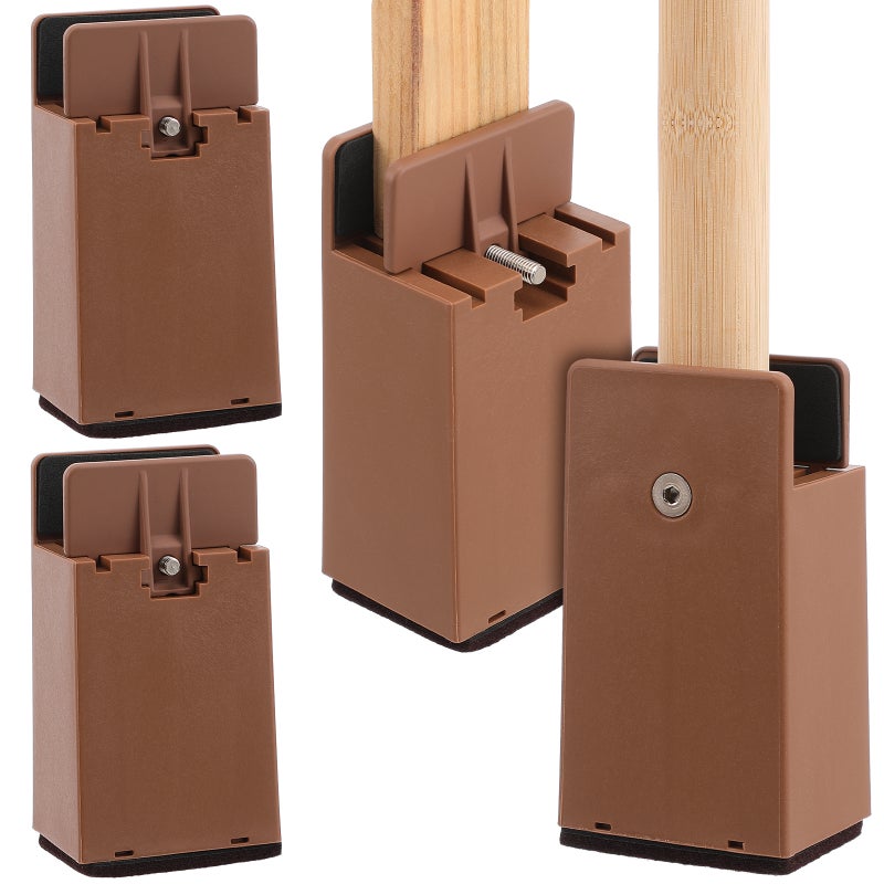 4 Pcs Bed Risers Adjustable Chair Leg Extenders For Height Heavy Duty Furniture Risers For Bed Desk Sofa Table Chair Leg - Image 1