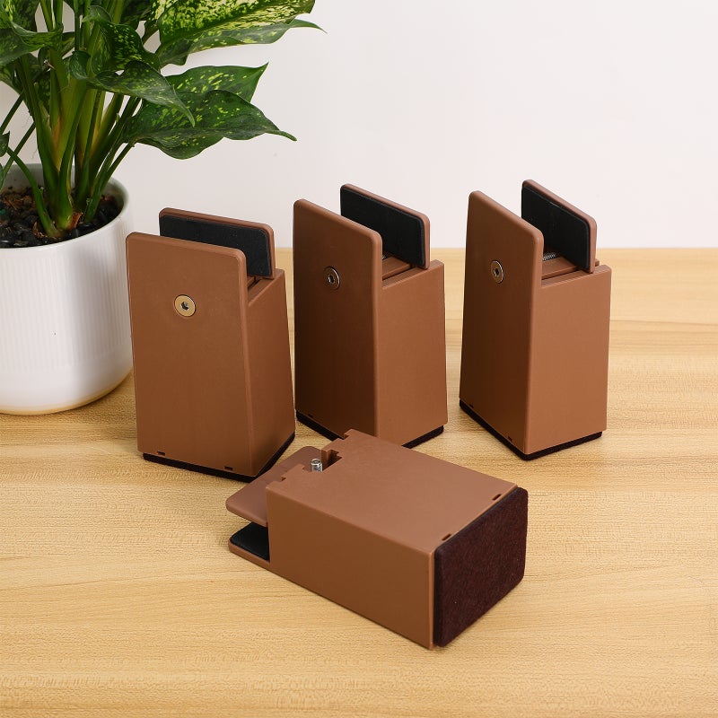 4 Pcs Bed Risers Adjustable Chair Leg Extenders For Height Heavy Duty Furniture Risers For Bed Desk Sofa Table Chair Leg - Image 5