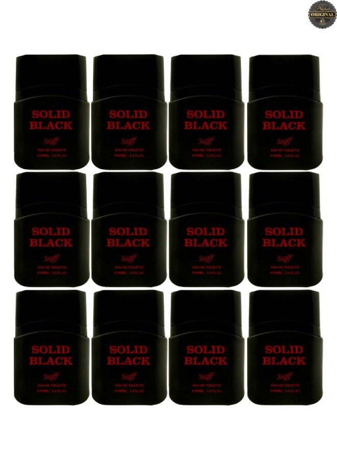 سنيف 12 قطع عطر سوليد بلاك 100 مل - Image 1