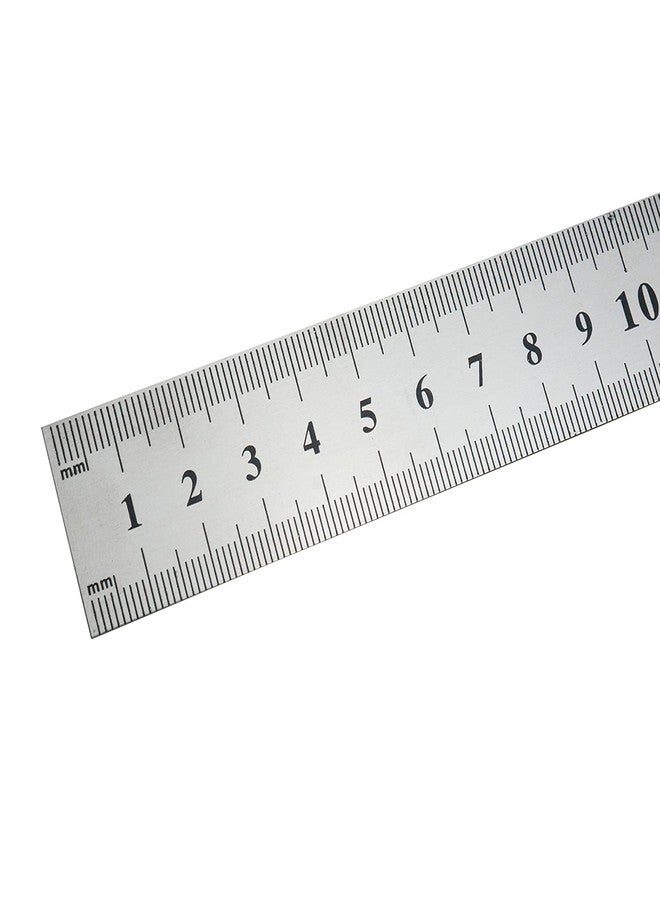 Tsnamay مسطرة من الفولاذ المقاوم للصدأ من تسنامي، 5 قطع، مقاس 8 بوصات، مسطرة تدرج بوصة/مترية، مسطرة معدنية مم، مقاس 20 سم - Image 4