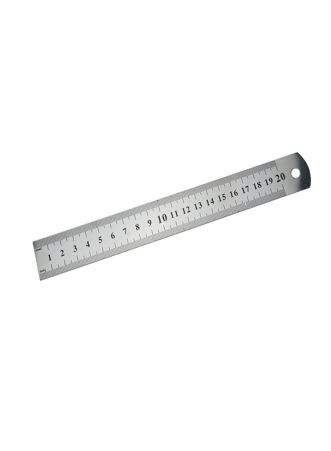 Tsnamay مسطرة من الفولاذ المقاوم للصدأ من تسنامي، 5 قطع، مقاس 8 بوصات، مسطرة تدرج بوصة/مترية، مسطرة معدنية مم، مقاس 20 سم - Image 3