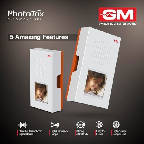 GM 4006 Ding Dong Door Bell for Home | Wired Electric Door Chime | Stylish White Wall Mount Bell | Loud Twin-Tone Sound | Easy Installation | 240V AC | Durable Build - Image 4