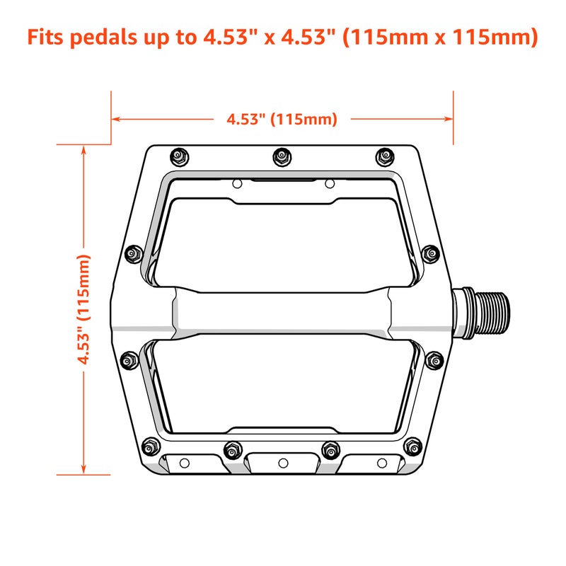 جرانيت أغطية دواسات الدراجة من الجرانيت بيتا، أغطية دواسات الدراجة لحماية نقل الدراجة من التلف والخدش عند التخزين والنقل، أغطية دواسات من النيوبرين بسمك 3 مم (أسود كبير) - Image 3