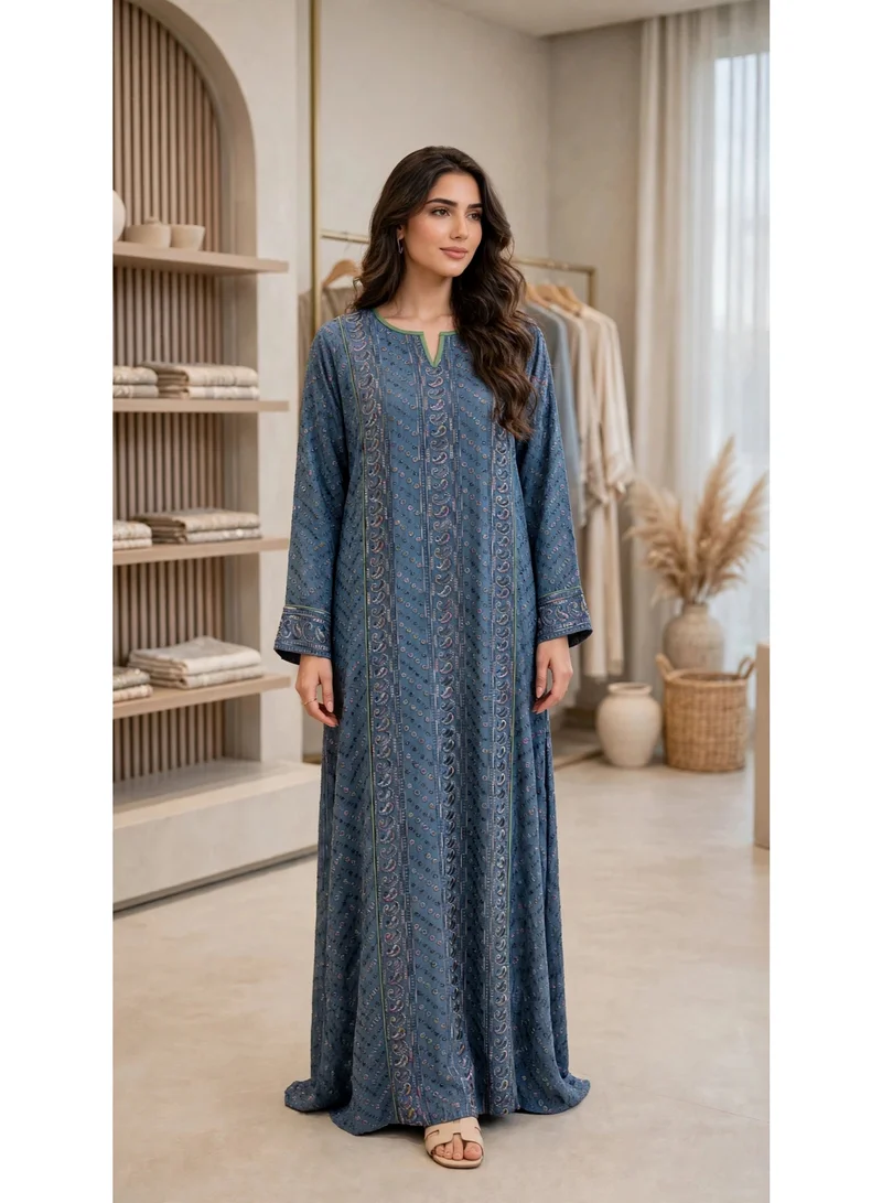 اكسا جلابية الخيوط الملكية IK209 Grey