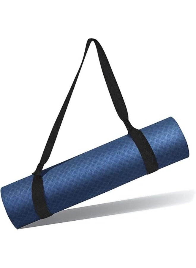 ChicAbode Yoga Mat Strap, Sling Adjustable Carrying Strap, Black Yoga Mat Carrier Harness, Non Slip Cotton Yoga Belt, Portable Shoulder Belt, Fitness Stretching Strap Belt, for All Mat Sizes (Without Yoga Mat) - Image 1