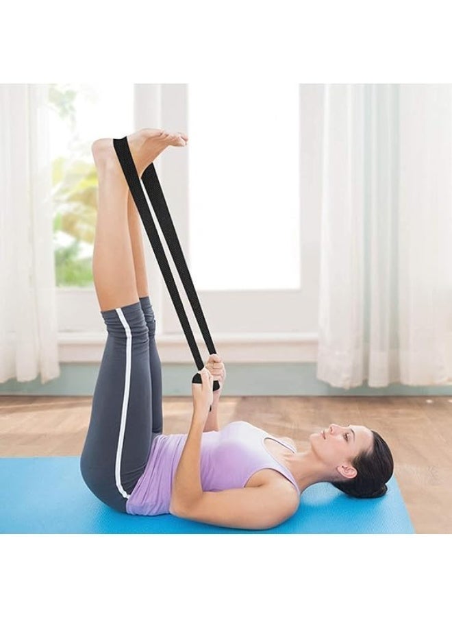 ChicAbode Yoga Mat Strap, Sling Adjustable Carrying Strap, Black Yoga Mat Carrier Harness, Non Slip Cotton Yoga Belt, Portable Shoulder Belt, Fitness Stretching Strap Belt, for All Mat Sizes (Without Yoga Mat) - Image 3