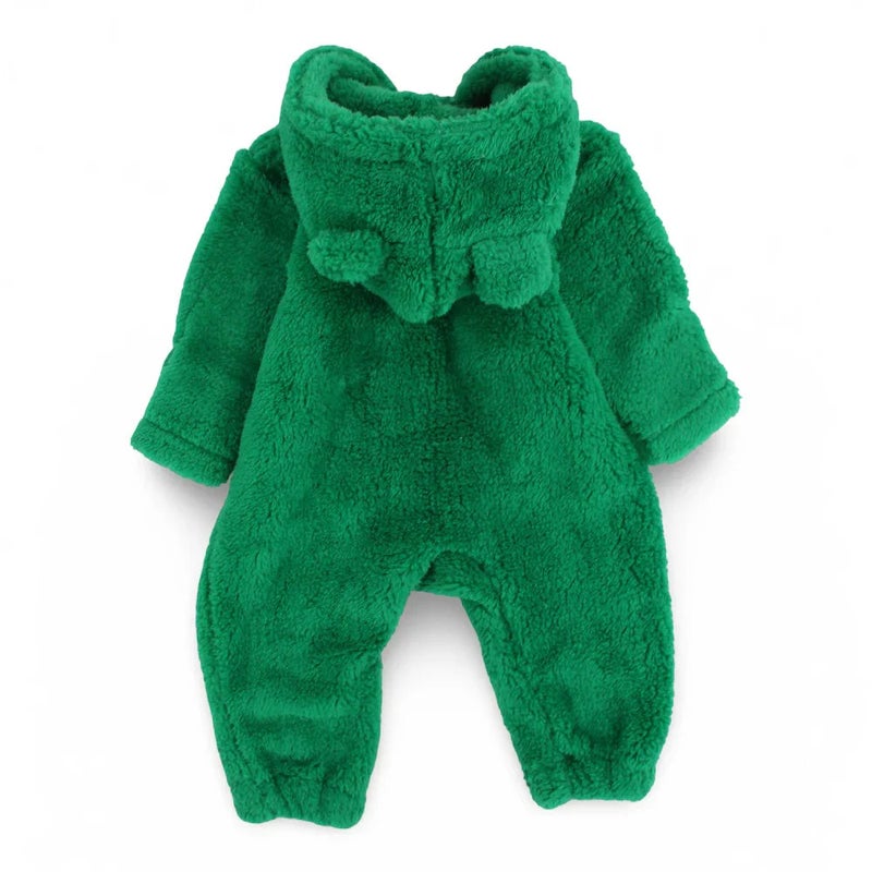 اوركيدز بذلة بلا قدمين مبطنّة برأس لأطفال للاطفال – أخضر بتصميم دبدوب - Image 2