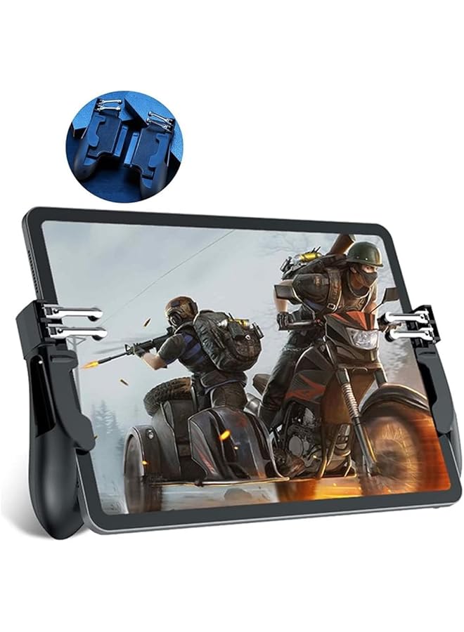 X spring Xspring Mobile Game Controller For Ipad/Tablets Six Finger Gamepad Aim Button Gamepad Sensitive Shoot Aim Gamepad Trigger For Pubg/Knives Out Handgrip For Tablet And Smartphones - Image 1
