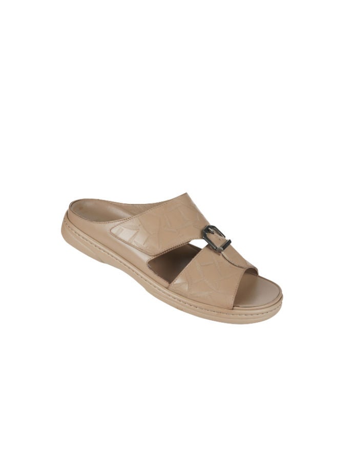 barjeel uno Barjeel Uno Men's Arabic Sandals 23826 Beige  - Image 3