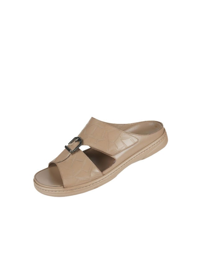 barjeel uno Barjeel Uno Men's Arabic Sandals 23826 Beige  - Image 2