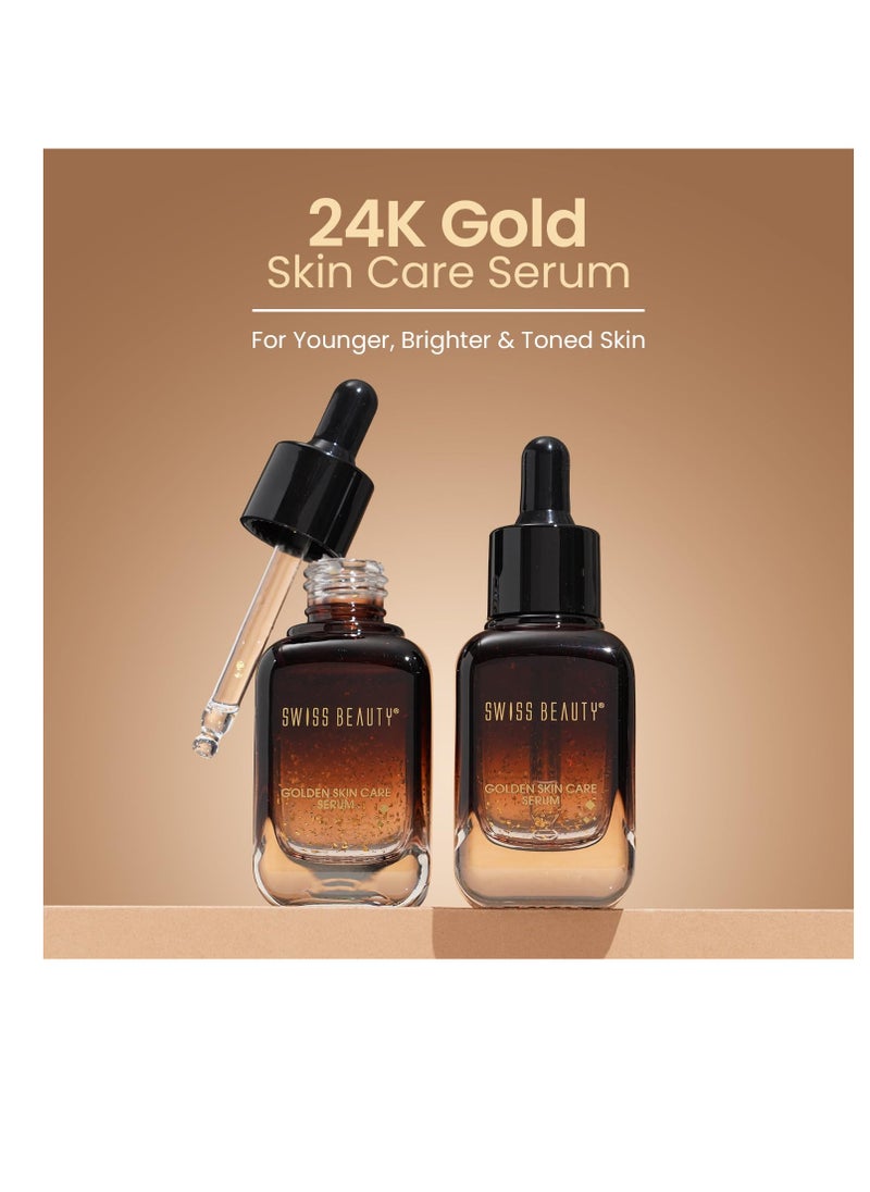 Swiss Beauty - Swiss Beauty 24K Gold Lightweight Skin Care Serum With Honey and Niacinamide  Reduce fine lines and wrinkles gives radiant glow For all skin types 40ml - Image 1