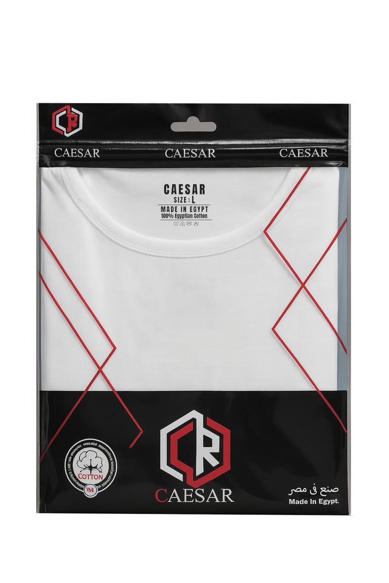 Caesar Men's white cotton undershirt - Image 4