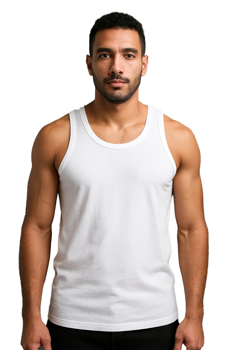 Caesar Men's white cotton undershirt - Image 1