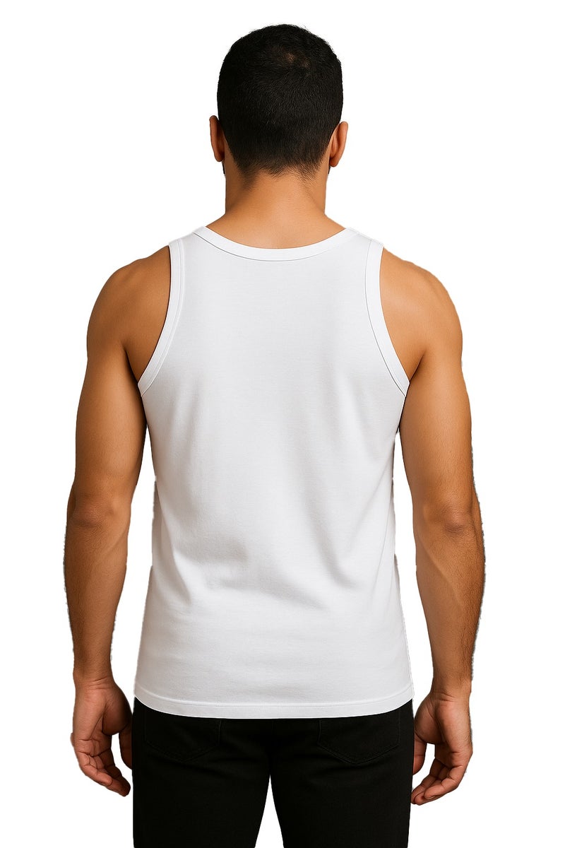Caesar Men's white cotton undershirt - Image 2