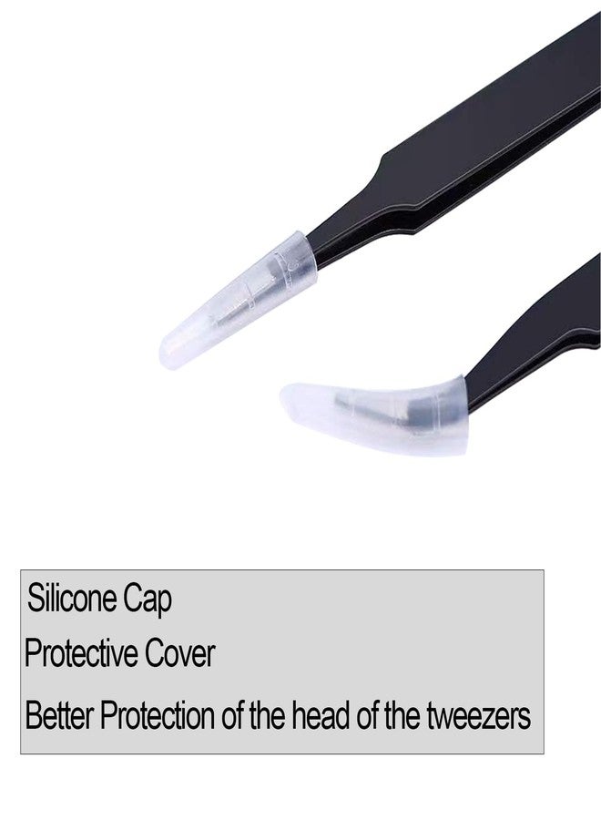 JOYUS Tweezers for Ingrown Hair Removal, Surgical Grade Medical Tweezers with Sharp Needle Nose Point Tips Ideal Pointed Tweezers for Splinters & Tick Removal, Black, Design 5, 7, Pack of 2 - Image 5