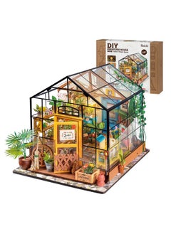 Rolife Rolife DIY Miniature Dollhouse Kit,Green House with Furniture and LED,Wooden Dollhouse Kit,Best Birthday and Valentine's Day Gift for Women and Girls  - Image 1