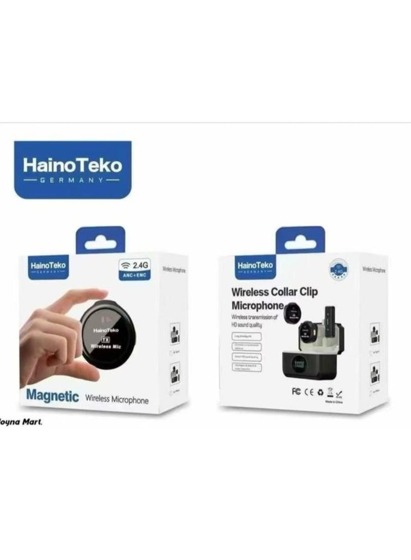 Haino Teko Experience superior sound quality with the Haino Teko magnetic microphone. Wireless clip design with high-fidelity 2.4GHz technology. Advanced ANC+ noise cancellation for a professional experience. - Image 1