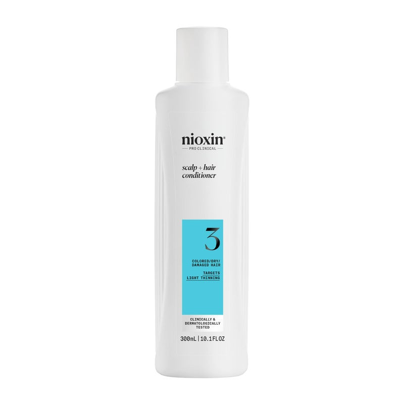 Nioxin System 3 Scalp + Hair Conditioner | For Colored or Damaged Hair with Light Thinning | With Niacinamide and Biotin | 10.1 Fl oz. - Image 1