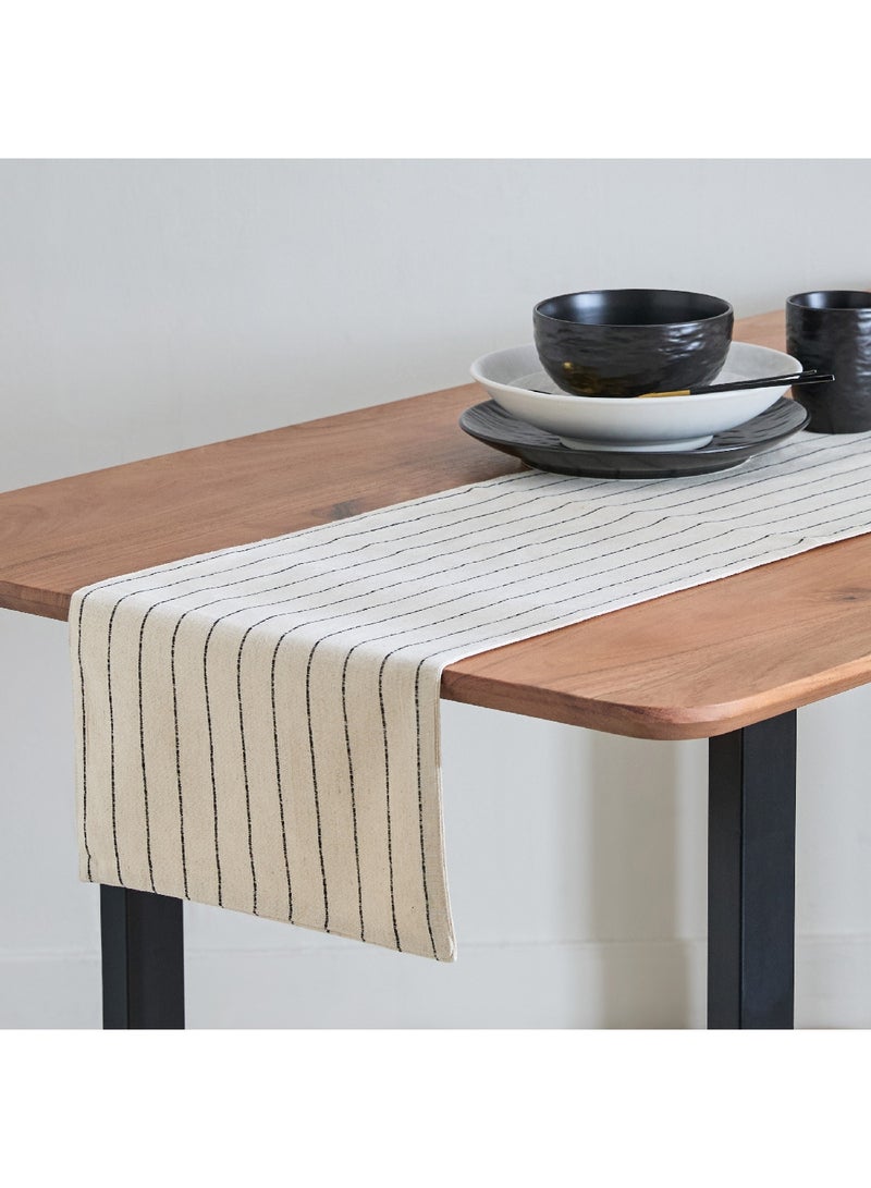 Home Box Noir Stripe Table Runner 120 x 33 cm  - Image 1