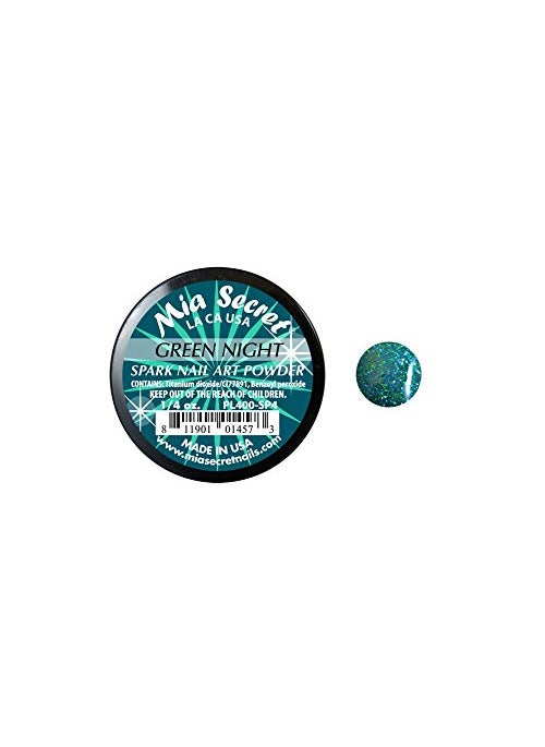 MIA SECRET - Mia Secret Professional Spark Collection Acrylic Powder 1/4 oz (Pick Your Color) (Green Night) - Image 1