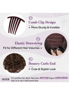 Drawstring Ponytail Extension - 10 Inch Short Wavy Brunette Brown Ponytail Extensions For Women - Synthetic Comb Clip In Ponytail Hairpieces Fake Pony Tails Daily - Brunette Brown - pzsku/Z6512DA3EE9D6E7E04DF8Z/45/_/1734182986/e35e38fb-f847-49cb-92de-5ff9e230924d