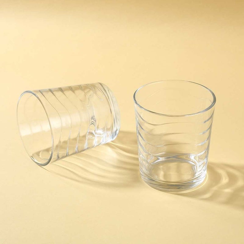 Wonderchef Modena Whiskey Glass Waves 285 ml Set of 6 - Image 5