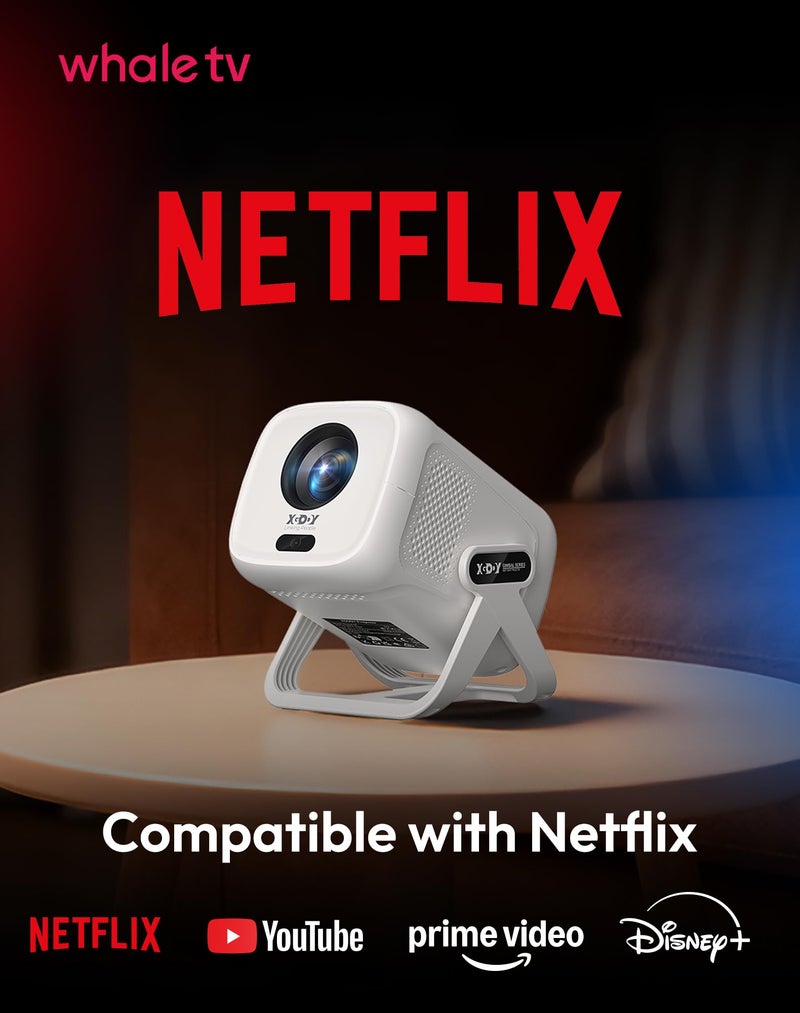 XGODY Gimbal N5 Mini Portable Smart Projector, FHD Built in Apps & Whale TV - Image 2