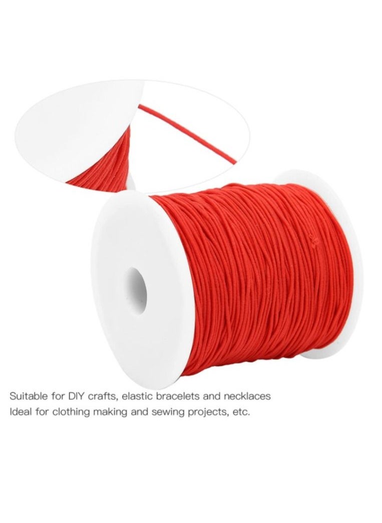 Grab Mantra - Red Waxed Polyester Elastic Thread 100 Meter Beading String Cord ,For Bracelets, Jewelry, Handmade Household Craft - Image 1