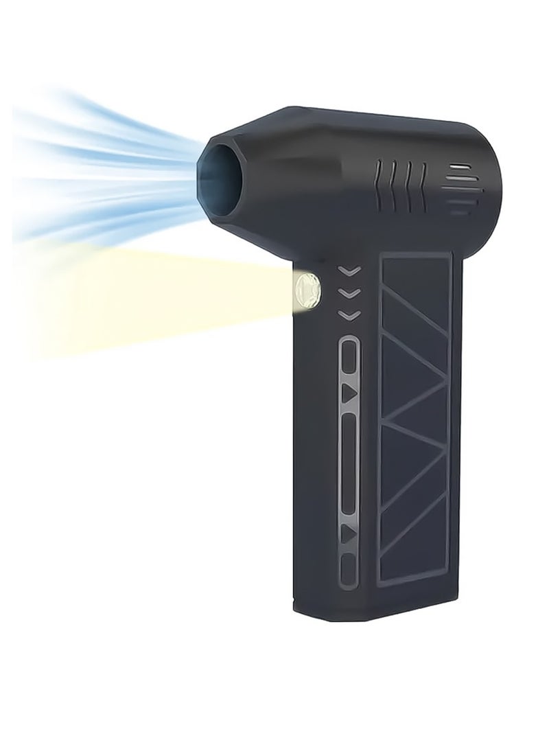 Mini Jet Fan, Brushless Violent Fan, Cordless Powerful Blowing Fan Compact and Lightweight - Black  - Image 1