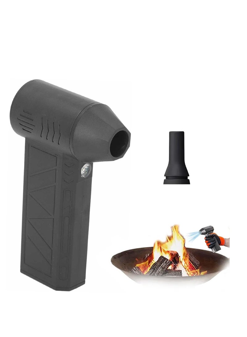 Mini Jet Fan, Brushless Violent Fan, Cordless Powerful Blowing Fan Compact and Lightweight - Black  - Image 2