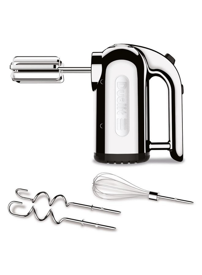 Dualit Dualit Hand Mixer - 400W - Strong Grip Handle - Attachments Included - Integral Plug Storage - 4 Speed Settings - Repairable gears - Flat Beaters, Dough Hooks, Balloon Whisk  - Image 1