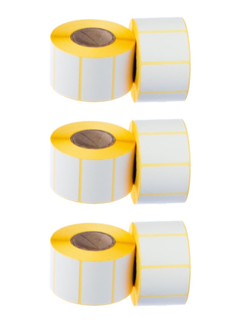 Terabyte 6 Rolls - 50mm x 25mm Barcode Label Sticker Direct Thermal 1000 Labels Per Roll - Image 1
