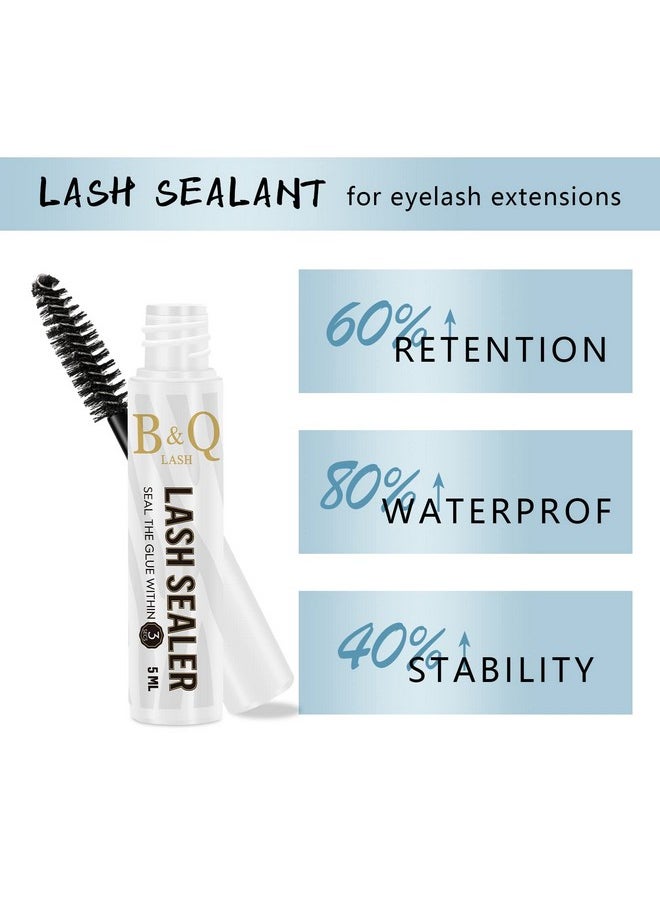 B&qaugen - Lash Sealant 5Ml Clear Mascara B&Q Lash Sealer For Cluster Lashes Overnighter Lash Extension Sealant Healthy Lash Overnight Sealer Longer Life Coating Lash Seal (Clear5Ml) - Image 1