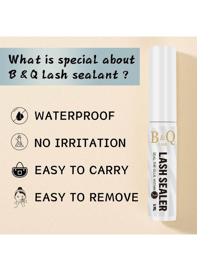 B&qaugen - Lash Sealant 5Ml Clear Mascara B&Q Lash Sealer For Cluster Lashes Overnighter Lash Extension Sealant Healthy Lash Overnight Sealer Longer Life Coating Lash Seal (Clear5Ml) - Image 1