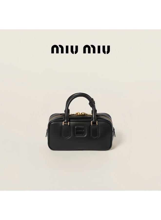 MiuMiu Women's Arcadie Small Leather Top Handle Crossbody Bag Black - Image 1