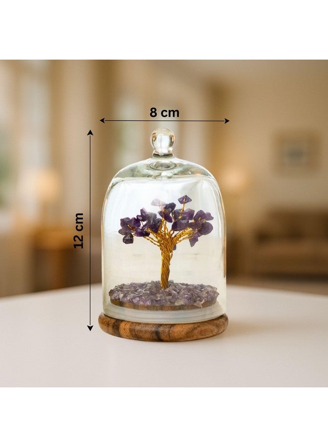 Ritualistic Dome Crystal Chakra Tree | Amethyst Gemstone Bonsai for Healing, Energy Balance, Meditation | Spiritual Tree of Life with Natural Crystals for Positive Vibe | Perfect for Gift & Home Décor - Image 2