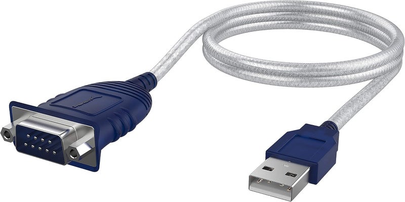 SABRENT USB 2.0 إلى تسلسلي (9 دبابيس) DB 9 RS 232 كابل محول, شريحة Prolific, HEXNUTS, [Windows 11/10/8.1/8/7/VISTA/XP, Mac OS X 10.6 وما فوق] 2.5 قدم (CB-DB9P) - Image 1