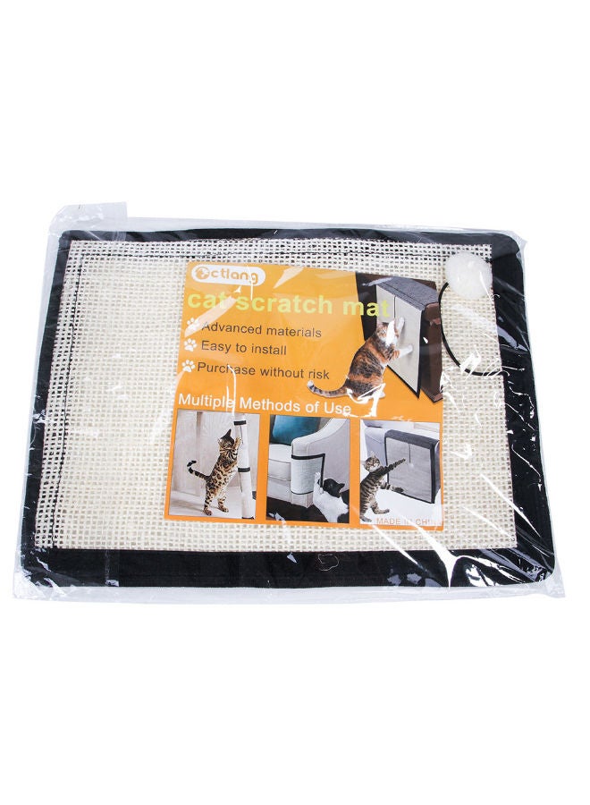 NIBEMINENT Furniture Chair Protector Cat Scratch Mat Beige/Black 40 x 29cm - Image 2