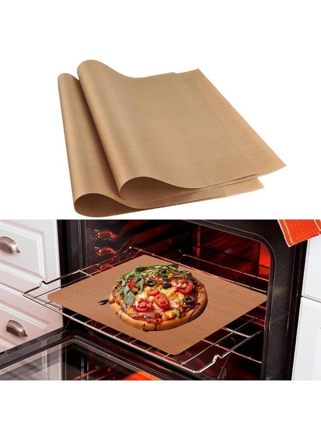 Chabeia 5 Pack 30X40cm Oven Grill Mat Teflon Sheet for Heat Press Transfer Non-Stick Paper Reusable Heat Resistant Craft Mat, High-temperature oven Mat food-grade Baking Cloth Nonstick Oilcloth（Brown） - Image 2