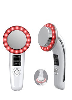 Cavitation Machine Face Lifting Machine Ultrasonic Skin Tightening Machine 6 in 1 Ultrasonic Massager Face Massager Machine Beauty Device with Vibration EMS Red Blue LED Handheld Massager
