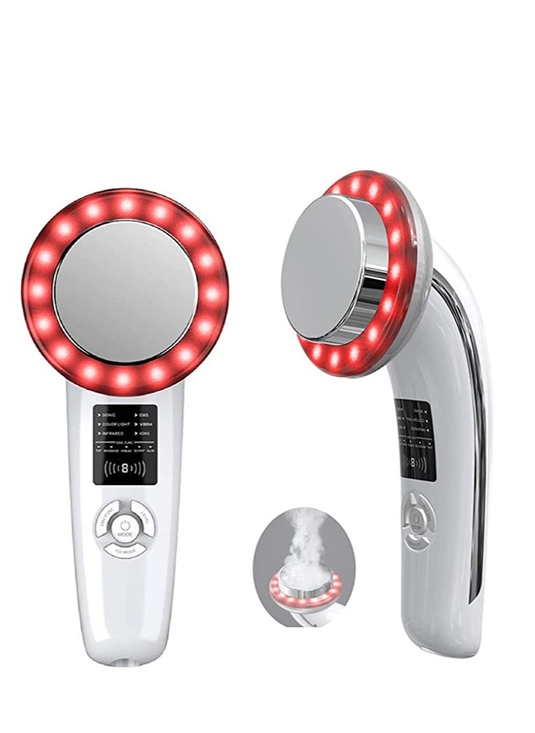 SYOSI - Cavitation Machine Face Lifting Machine Ultrasonic Skin Tightening Machine 6 in 1 Ultrasonic Massager Face Massager Machine Beauty Device with Vibration EMS Red Blue LED Handheld Massager - Image 1