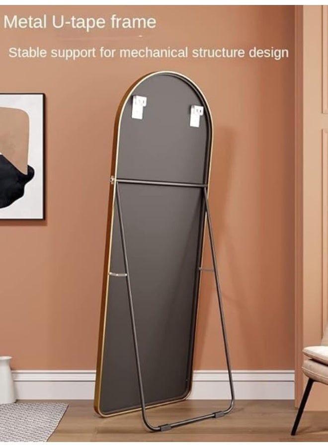 Decorhills Arched Full-Length Mirror – Modern & Elegant Full Body Mirror for Bedroom, Living Room, Makeup Room & Bathroom – Wall-Mounted or Freestanding – Elegant Frame – Large & Durable Design - Image 2