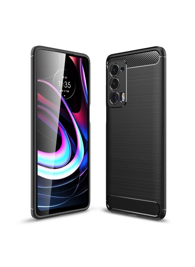 S-TOP Case For Motorola Moto Edge 2021 Brushed Texture Carbon Fiber TPU Case - Image 1