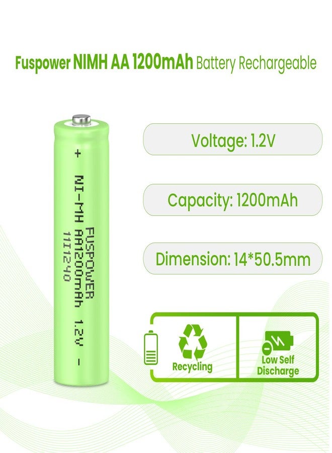 Fuspower Ni-MH AA Rechargeable Batteries AA 1.2V 1200mAh Nimh Rechargeable Batteries for Solar Lights, Recharge up to 1000 Times (8 Count (Pack of 1)) - Image 2