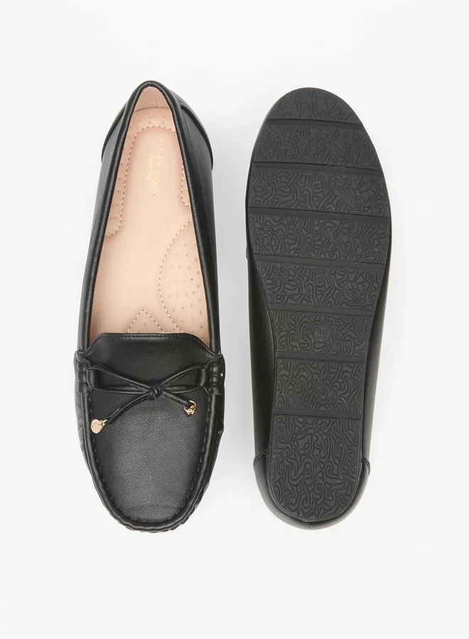 فلورا بيلا من شو إكسبرس Women's Solid Wedge Loafers with Bow Detail