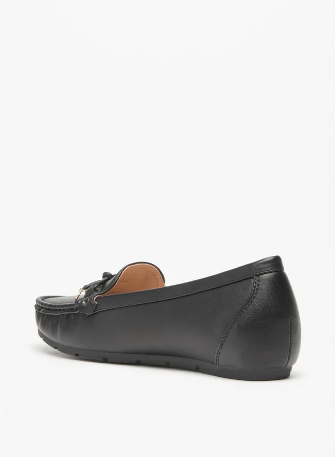 فلورا بيلا من شو إكسبرس Women's Solid Wedge Loafers with Bow Detail
