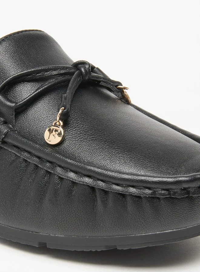 فلورا بيلا من شو إكسبرس Women's Solid Wedge Loafers with Bow Detail